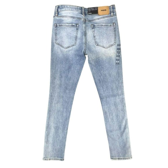 RSQ Skinny Fit Acid Wash Light Blue Denim‎ Jeans Men's W29 L32 NWT - Picture 2 of 16
